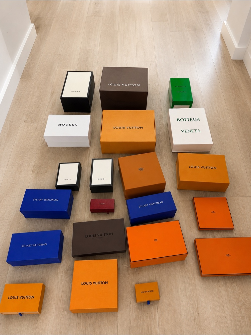 Luxury Designer Box Collection - Louis Vuitton, Gucci, Hermes, Bottega, & More